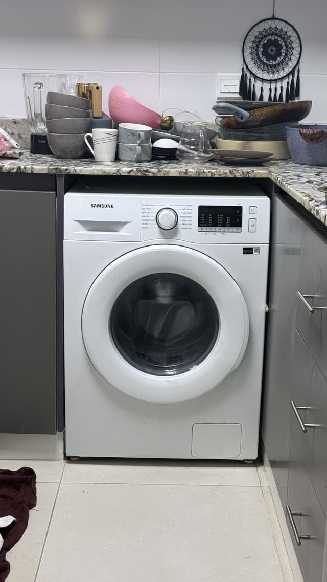 The Samsung washing machine is very clean