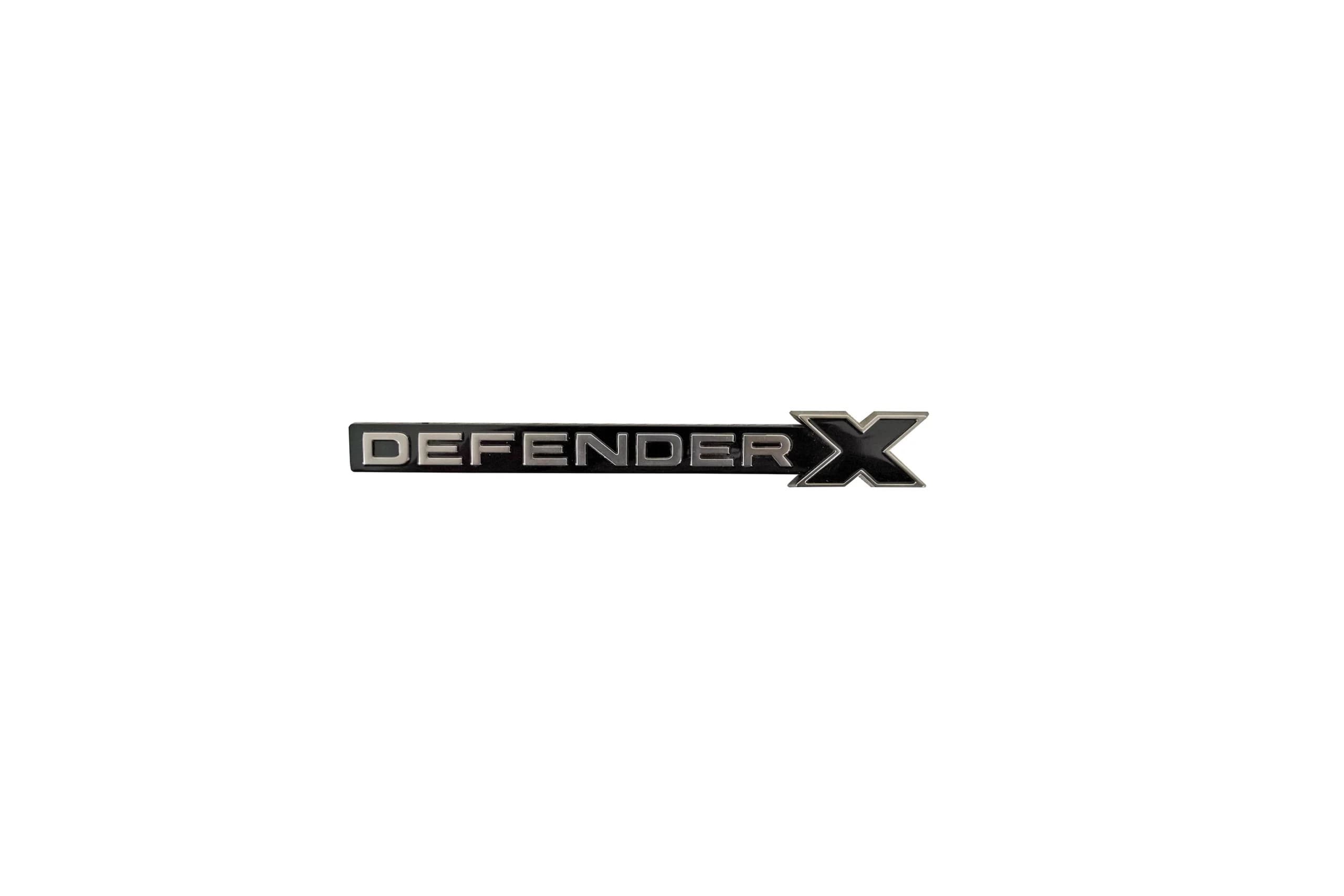 Land Rover Defender X Badge Black & Silver 0