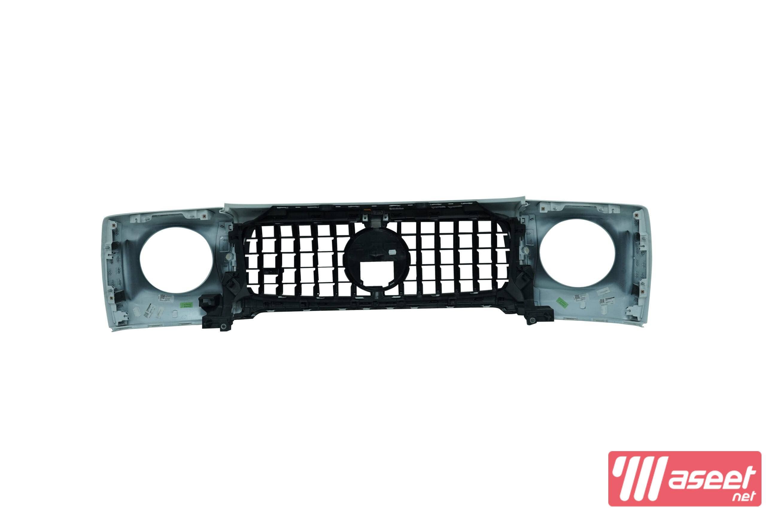 Mercedes G63 Front Grille Headlight Cover Gloss Snow White 1