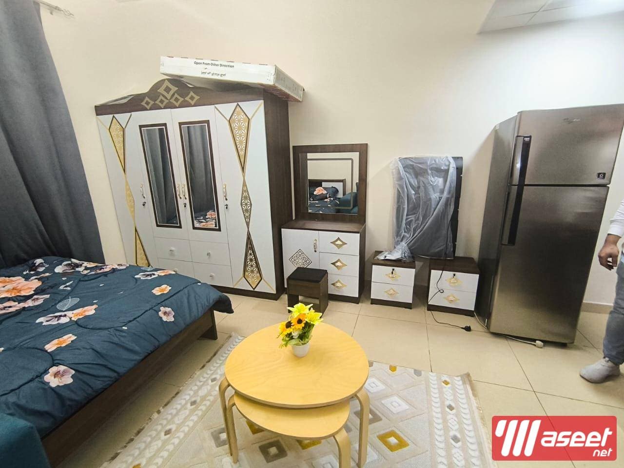 For rent a monthly furnished studio in Ajman Al Jerf opposite City Center 3