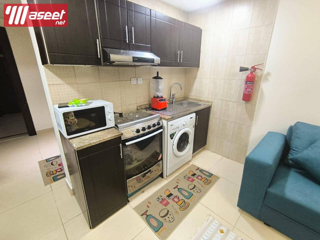 For rent a monthly furnished studio in Ajman Al Jerf opposite City Center 4
