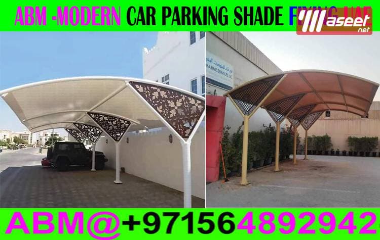 Installing modern car park awnings  5