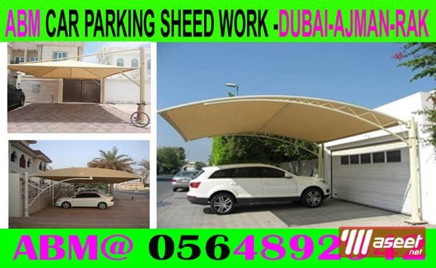 Installing modern car park awnings  2