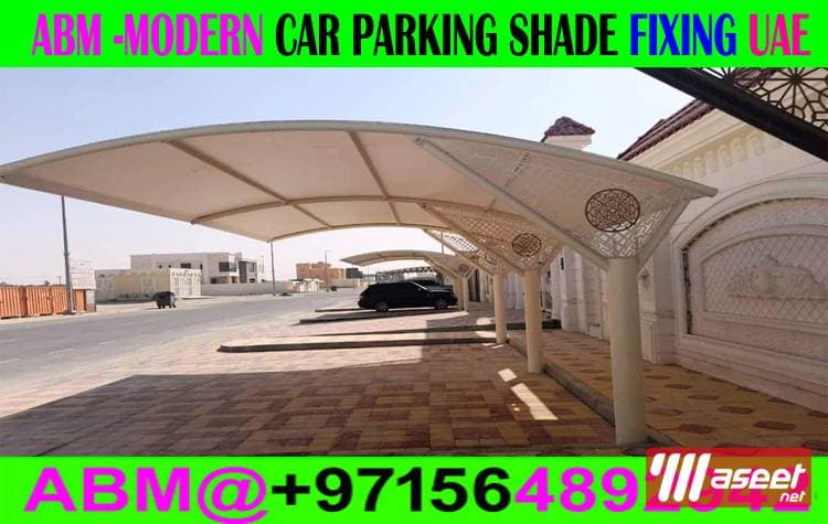 Installing modern car park awnings  4