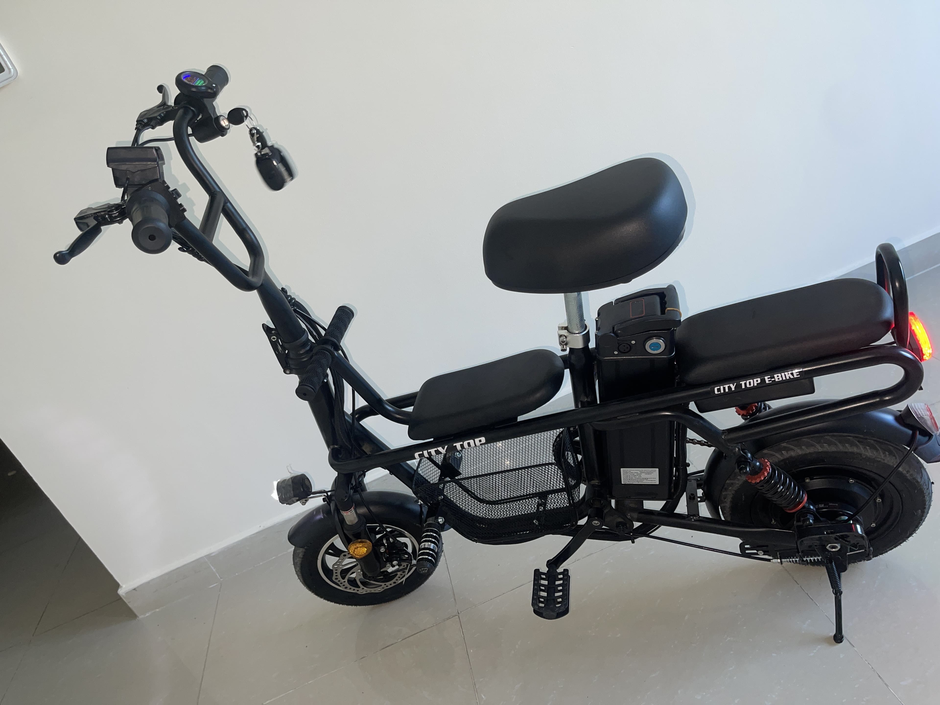 Electric Bike Family Ebike with Storage Basket 0