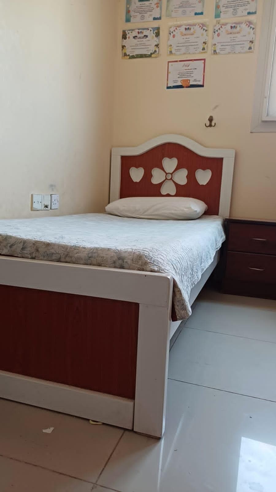 For sale a single bed with a semi-medical mattress  0