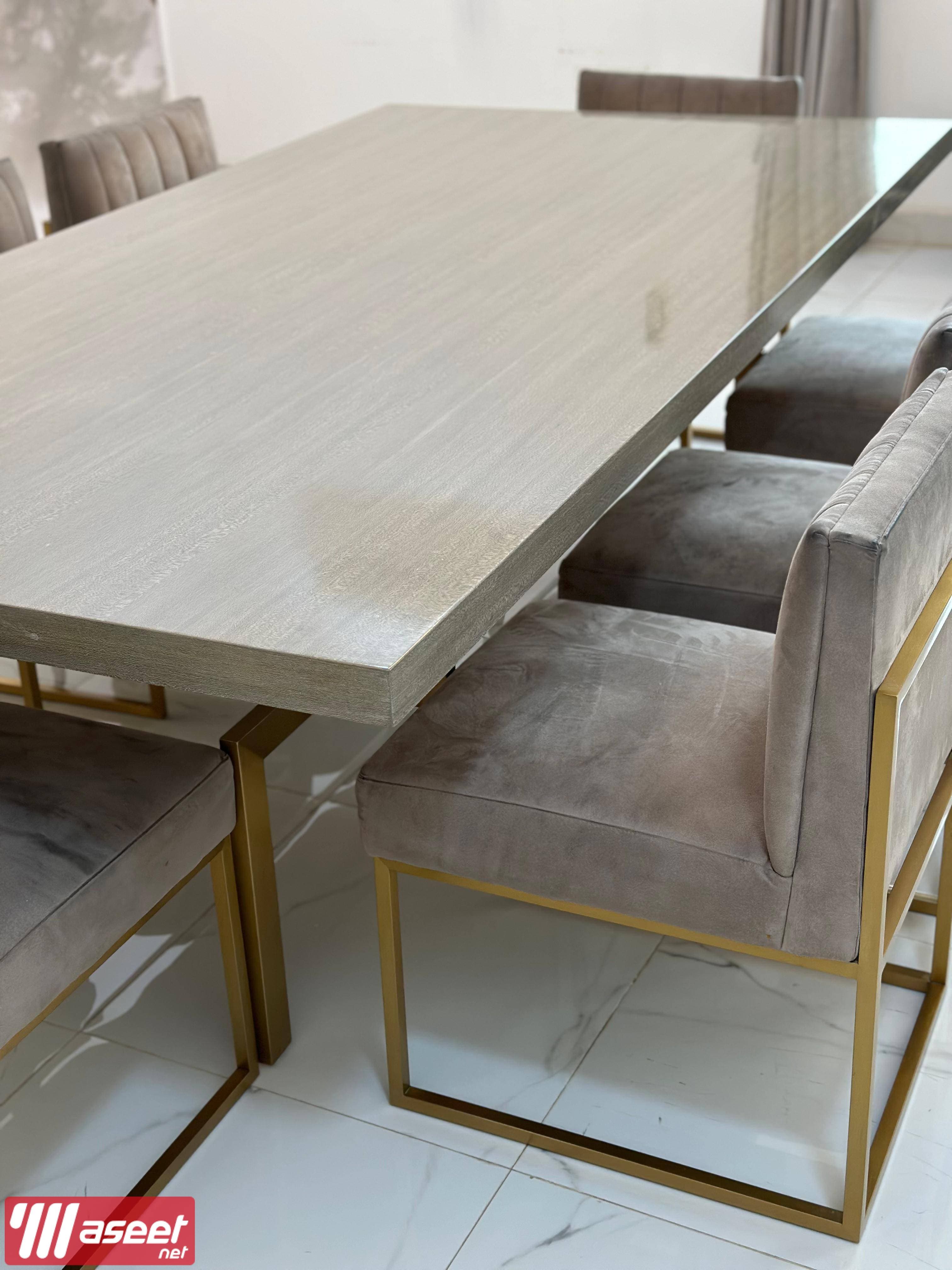 8-chair dining table with buffet table 1