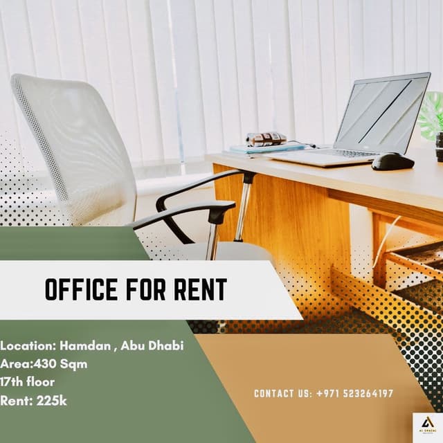 Office for rent 430 square meters 