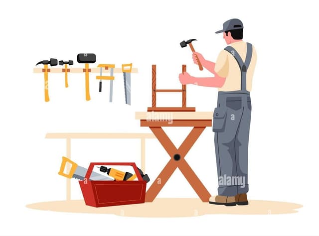Carpenter repair fixing of furniture