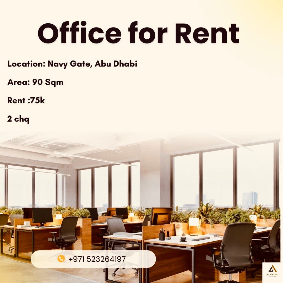 Office for rent, Abu Dhabi Navy Gate, 90 square meters  0