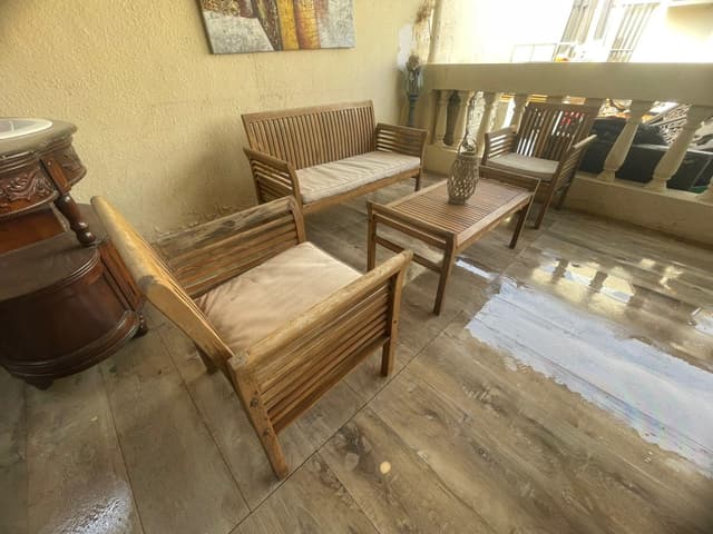 طقم ليزي ساترداي الخشبي