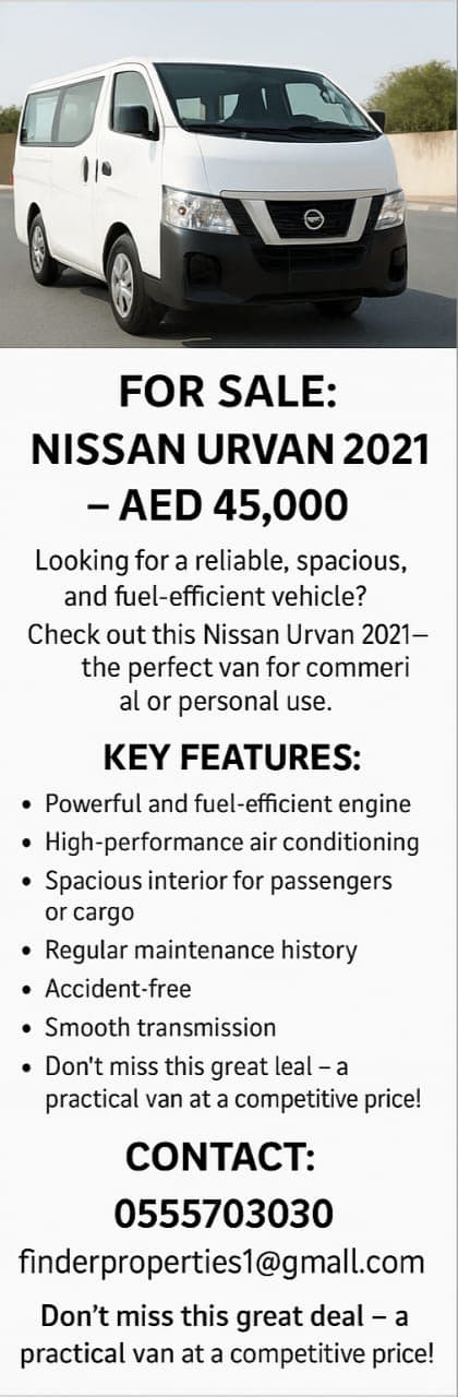 For Sale: Nissan Urvan 2021 1