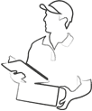 A delivery representative is required with a car 