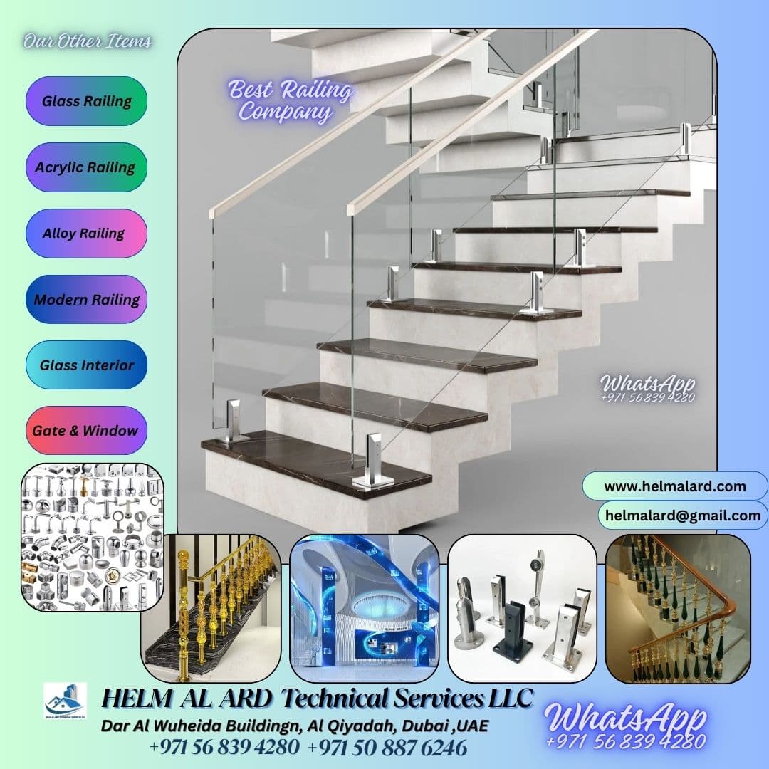 Staircase Glass installation in Villa and Apartment Dubai 0