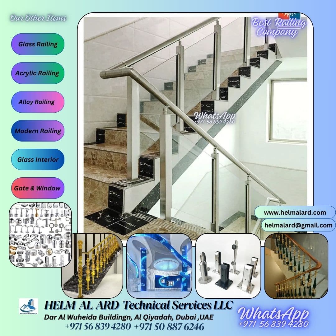 Staircase Glass installation in Villa and Apartment Dubai 3