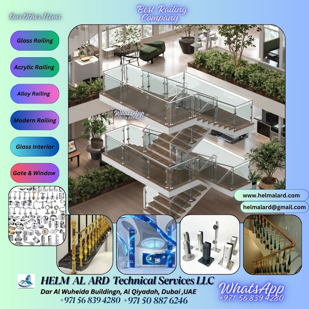 Staircase Glass installation in Villa and Apartment Dubai 4