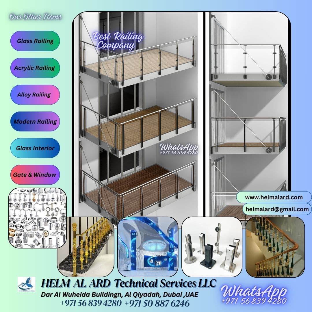Staircase Glass installation in Villa and Apartment Dubai 1