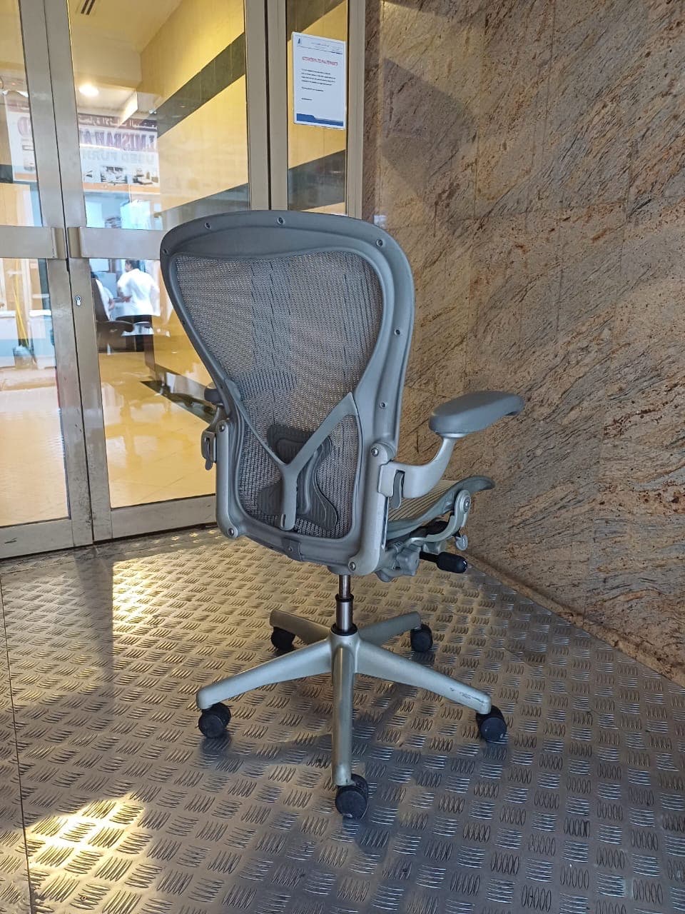 Herman Miller's slightly used gray chair  1