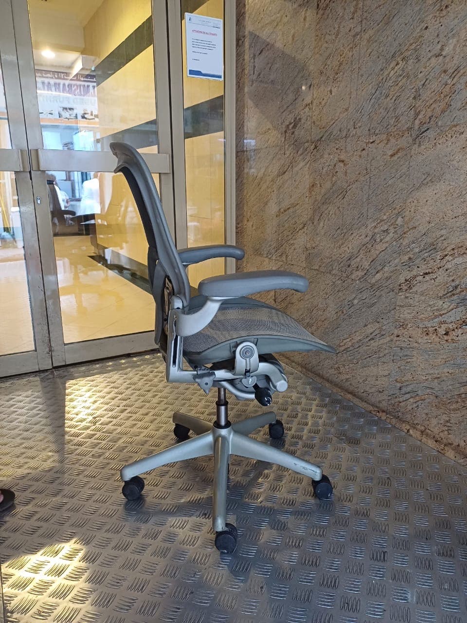 Herman Miller's slightly used gray chair  2