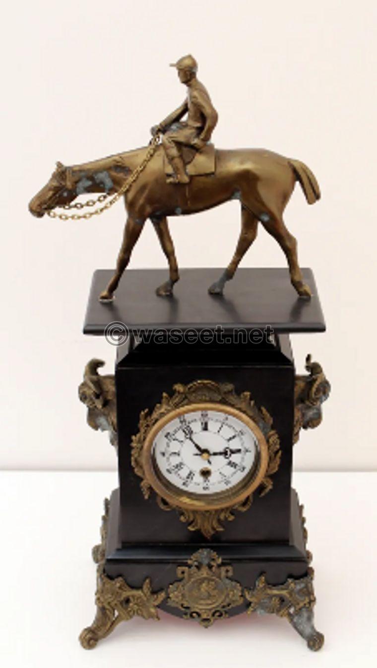 An old bronze clock 0
