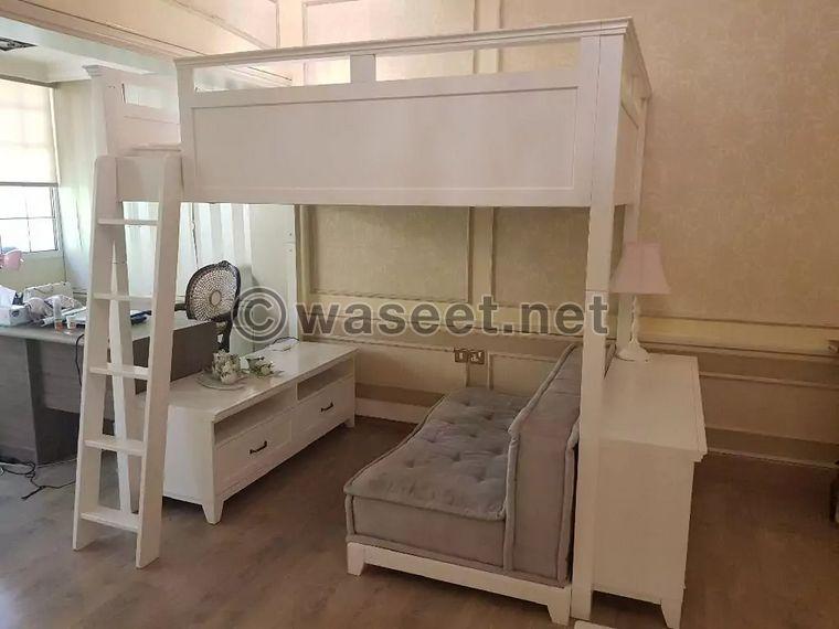 Bunk bed with sitting 3