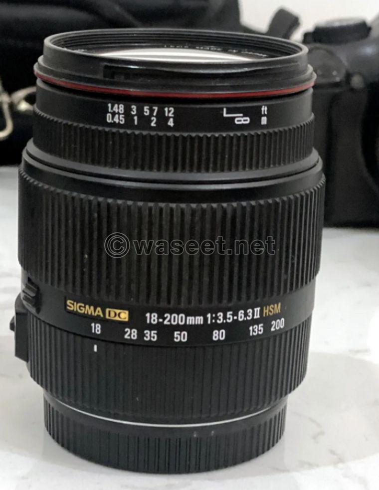 Sigma lens 18-200 mm 0