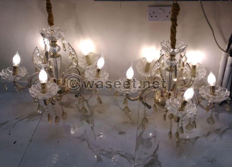 For sale 2 chandeliers 1