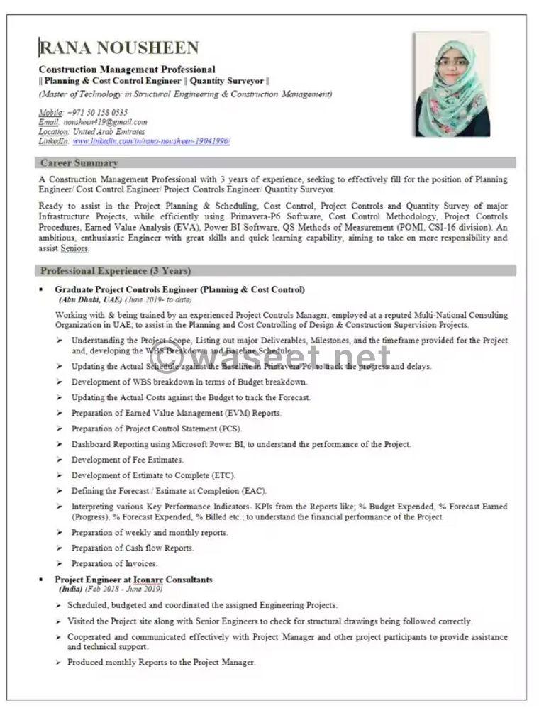 Planning engineer looking for a job 0