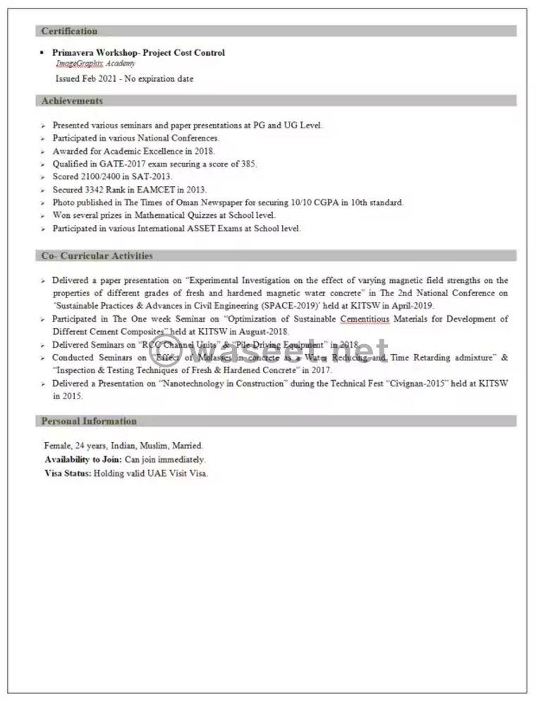 Planning engineer looking for a job 1