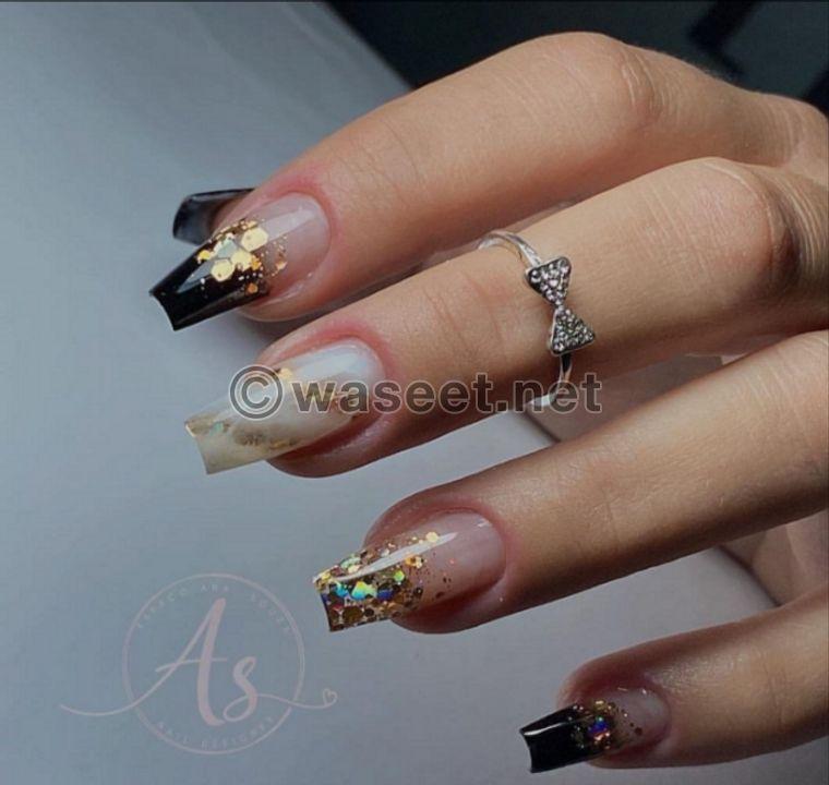 Required female acrylic nails manicure 1