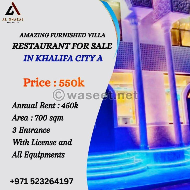 Furnished Villa Restaurant for Sale 1