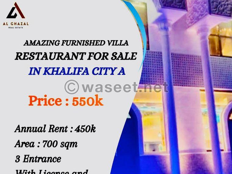 Furnished Villa Restaurant for Sale 0