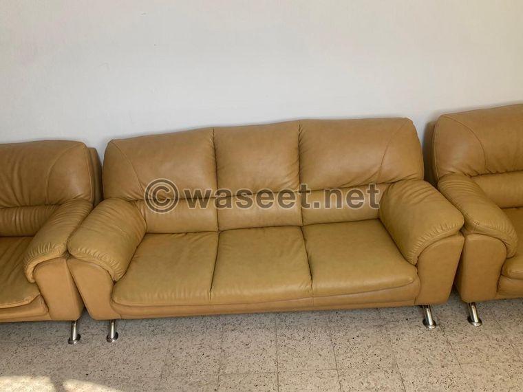 Full set leather sofa  0
