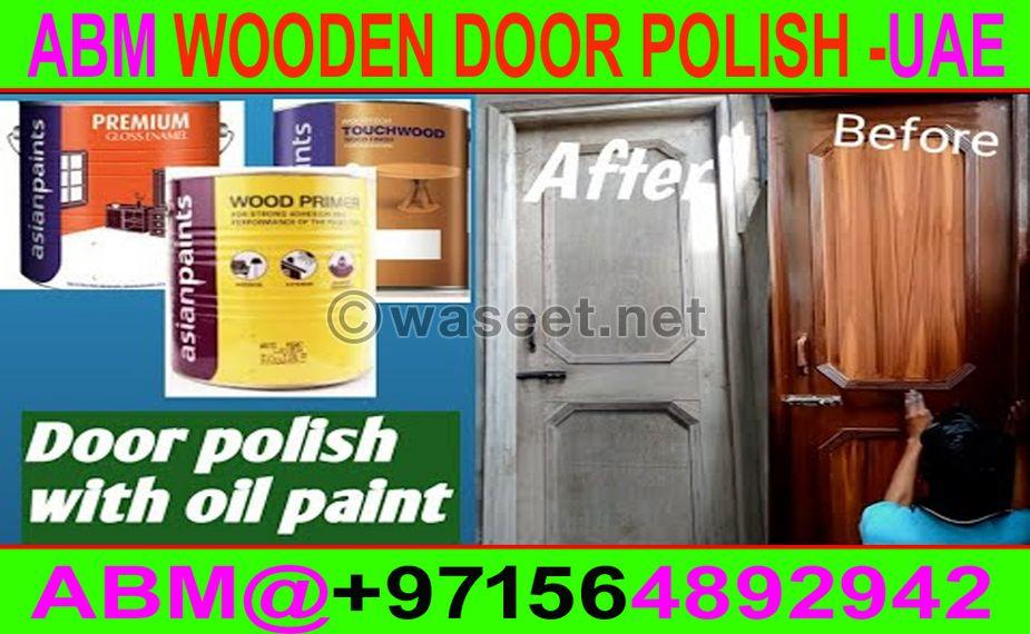 Door Polishing   Painting Works Contractor 1