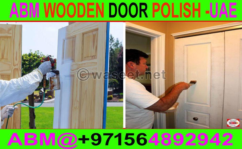 Door Polishing   Painting Works Contractor 4