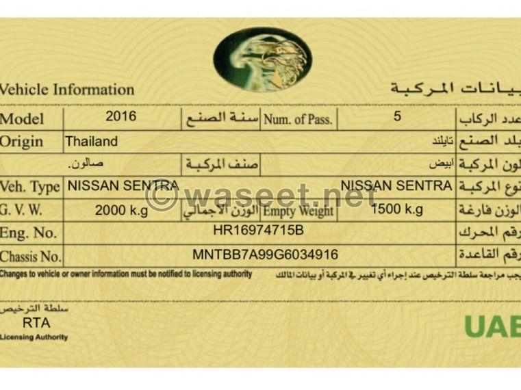 For sale Nissan Sentra model 2016 2
