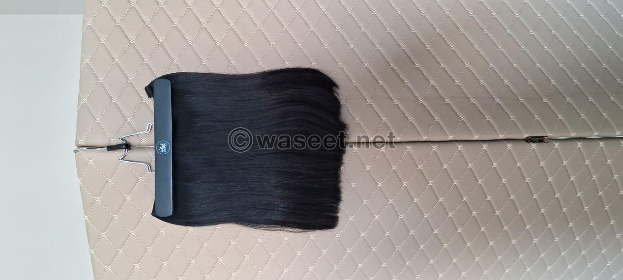 New Human Hair Halo Extension with Cap 6