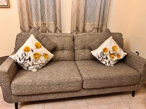 Three seater fabric sofa