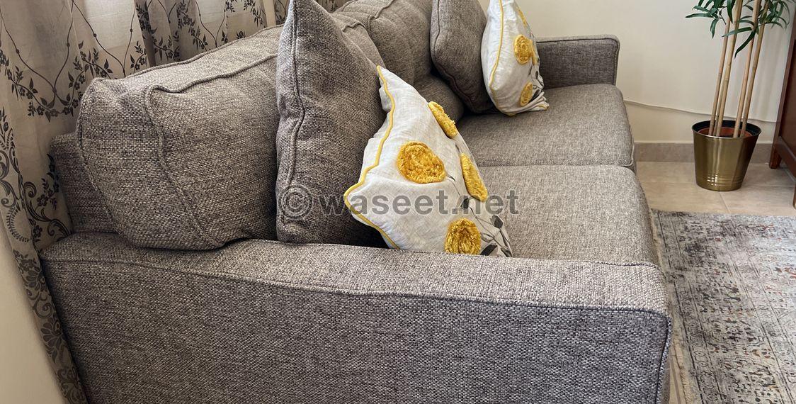 Three seater fabric sofa 2