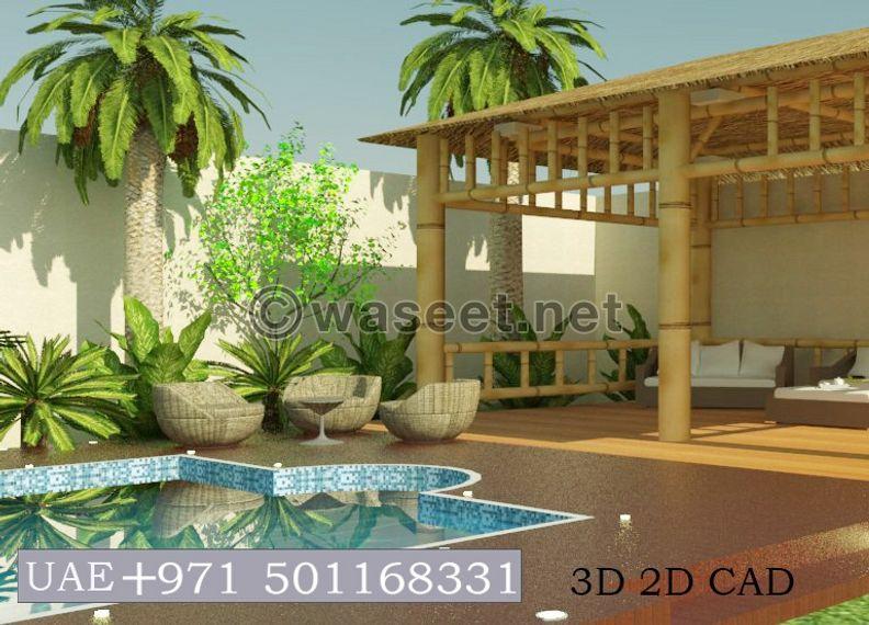 Professional designer designing gardens and agricultural projects for individuals and companies 3