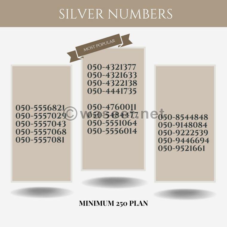 050 silver numbers  1