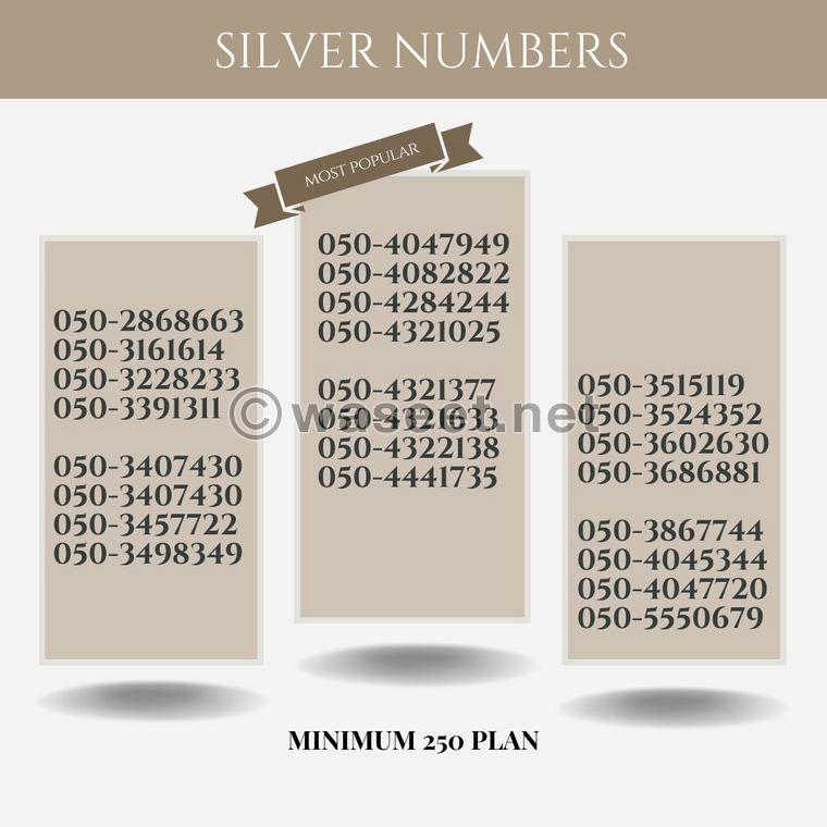 050 silver numbers  2