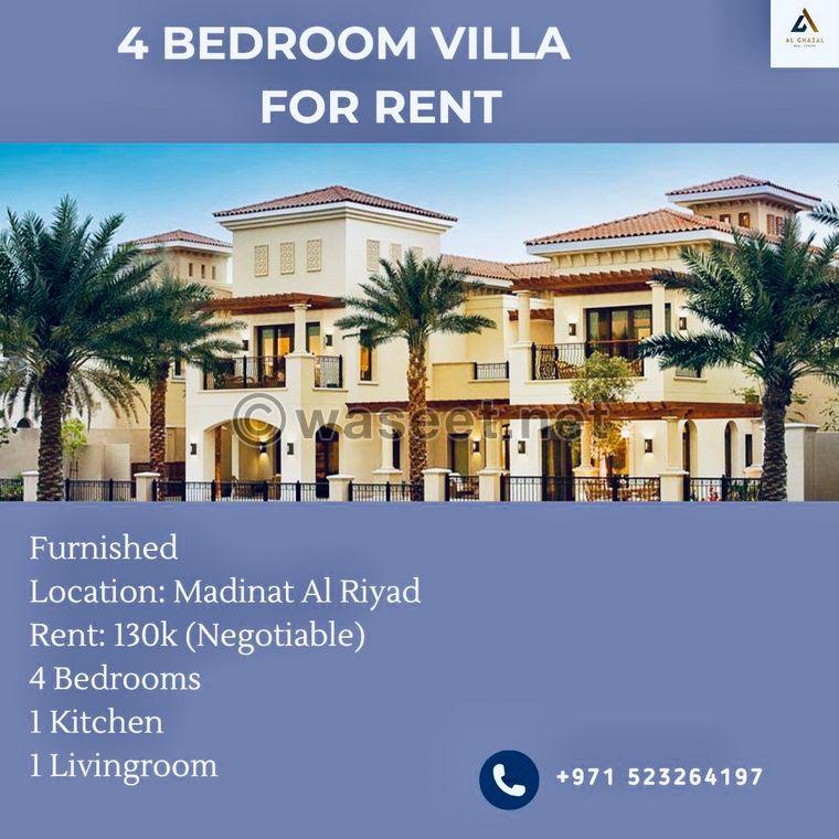 Villa for rent in Sports City 0