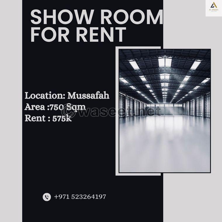 Showroom for rent Musaffah 0