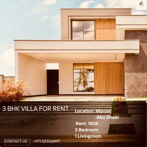 3 bhk villa for Rent