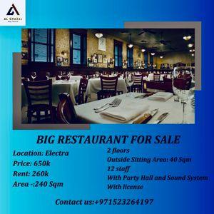 Big Restaurant for Sale