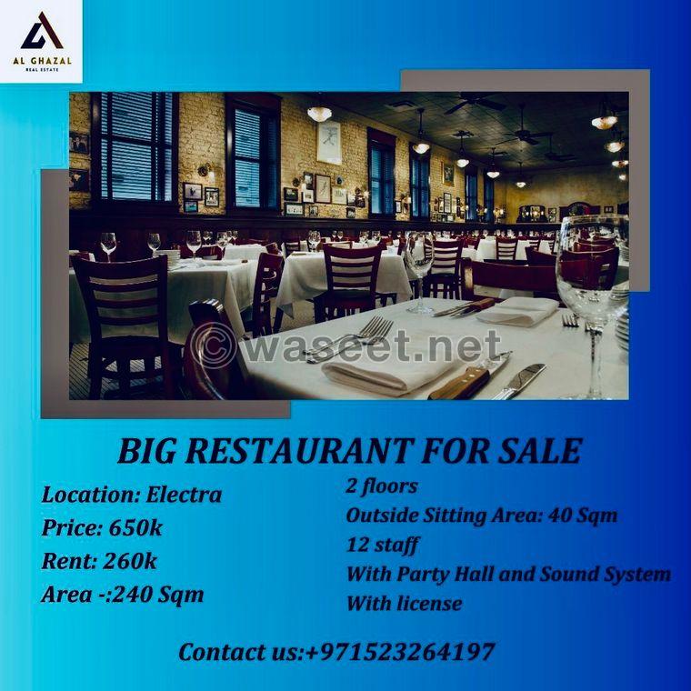 Big Restaurant for Sale 0