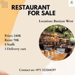 Restaurant for sale in Baniyas West 