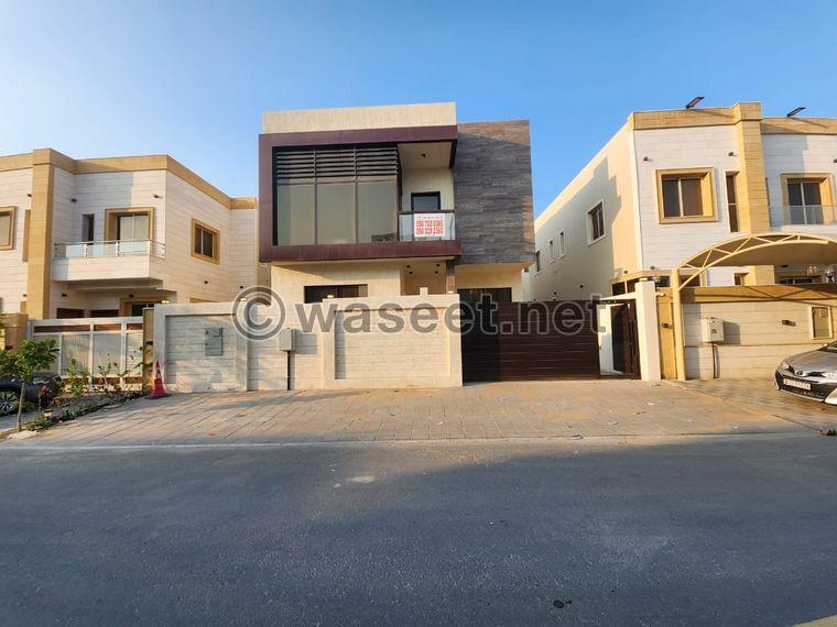 For rent in Ajman, a super lux villa in Jasmine, the first resident  0