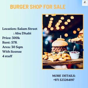 Burger Shop for Sale